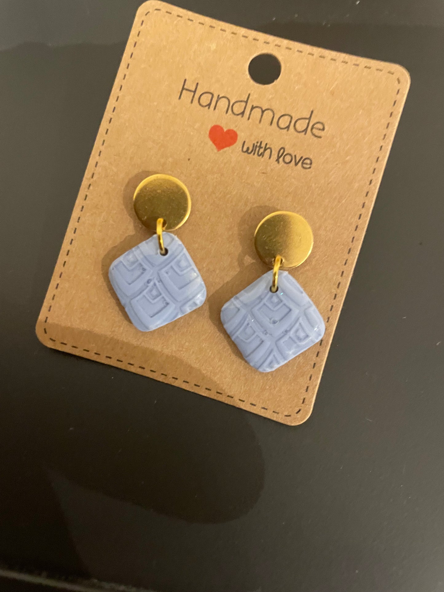 Oorbellen organische vorm met patroon