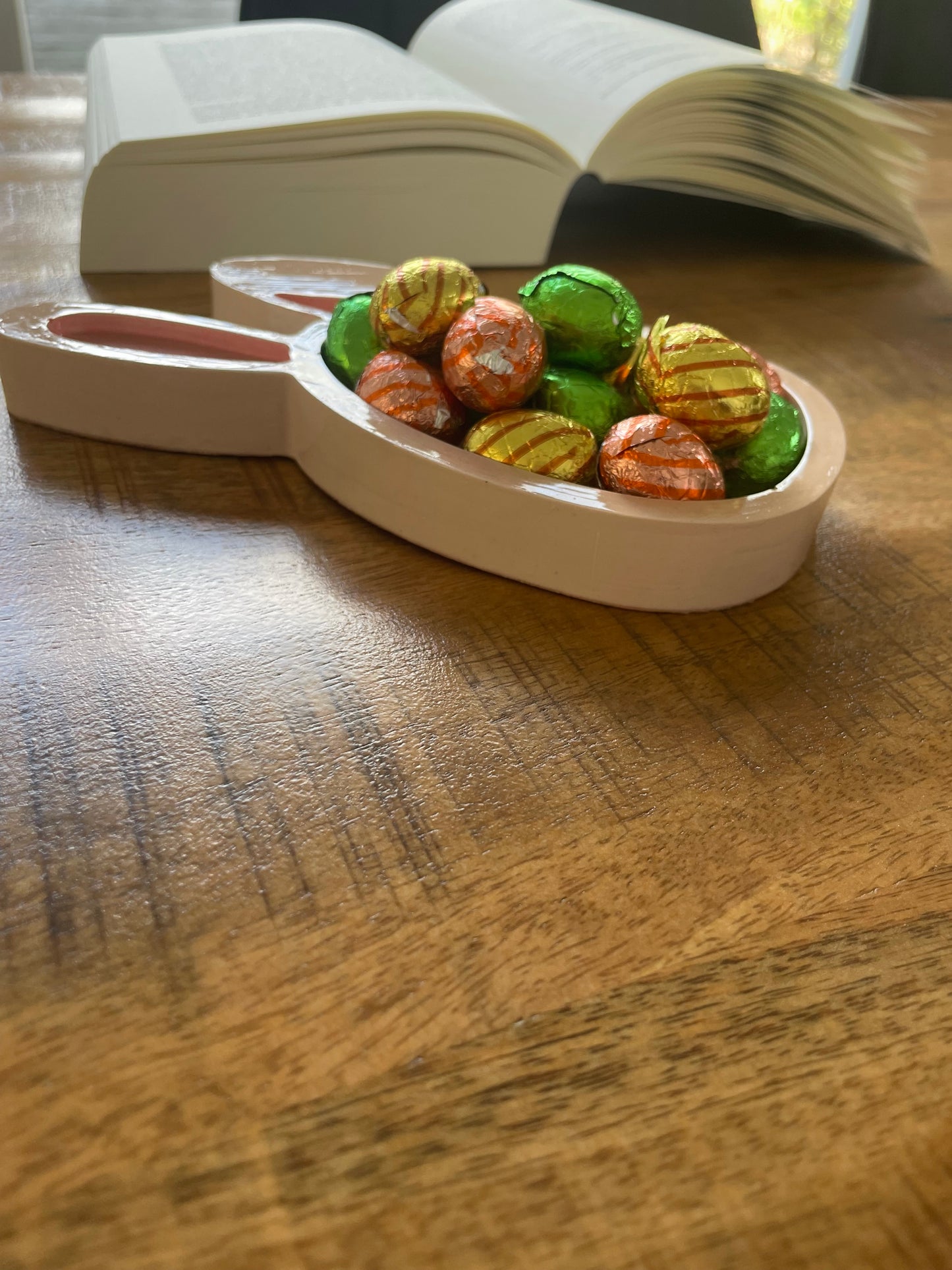 Handgemaakt Konijnen schaaltje Paasdecoratie