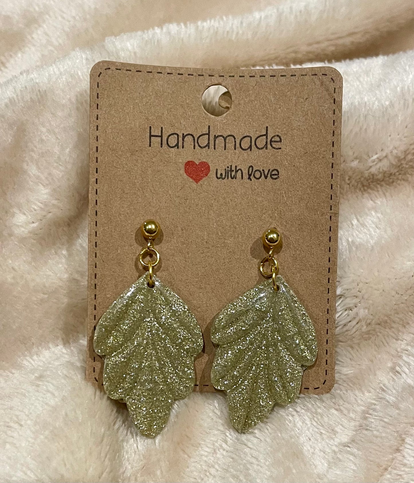 Elegante blaadjes oorbellen M