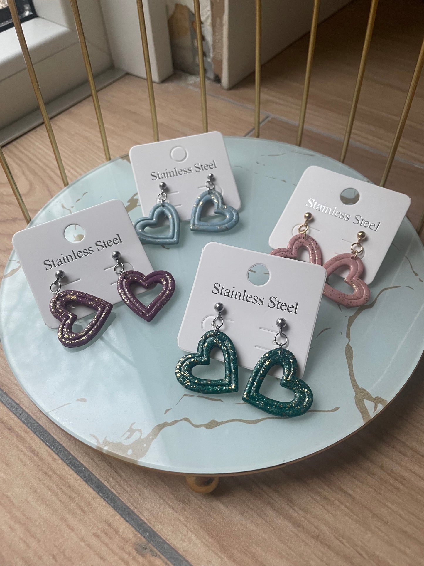 Sparkly Hearts oorbellen