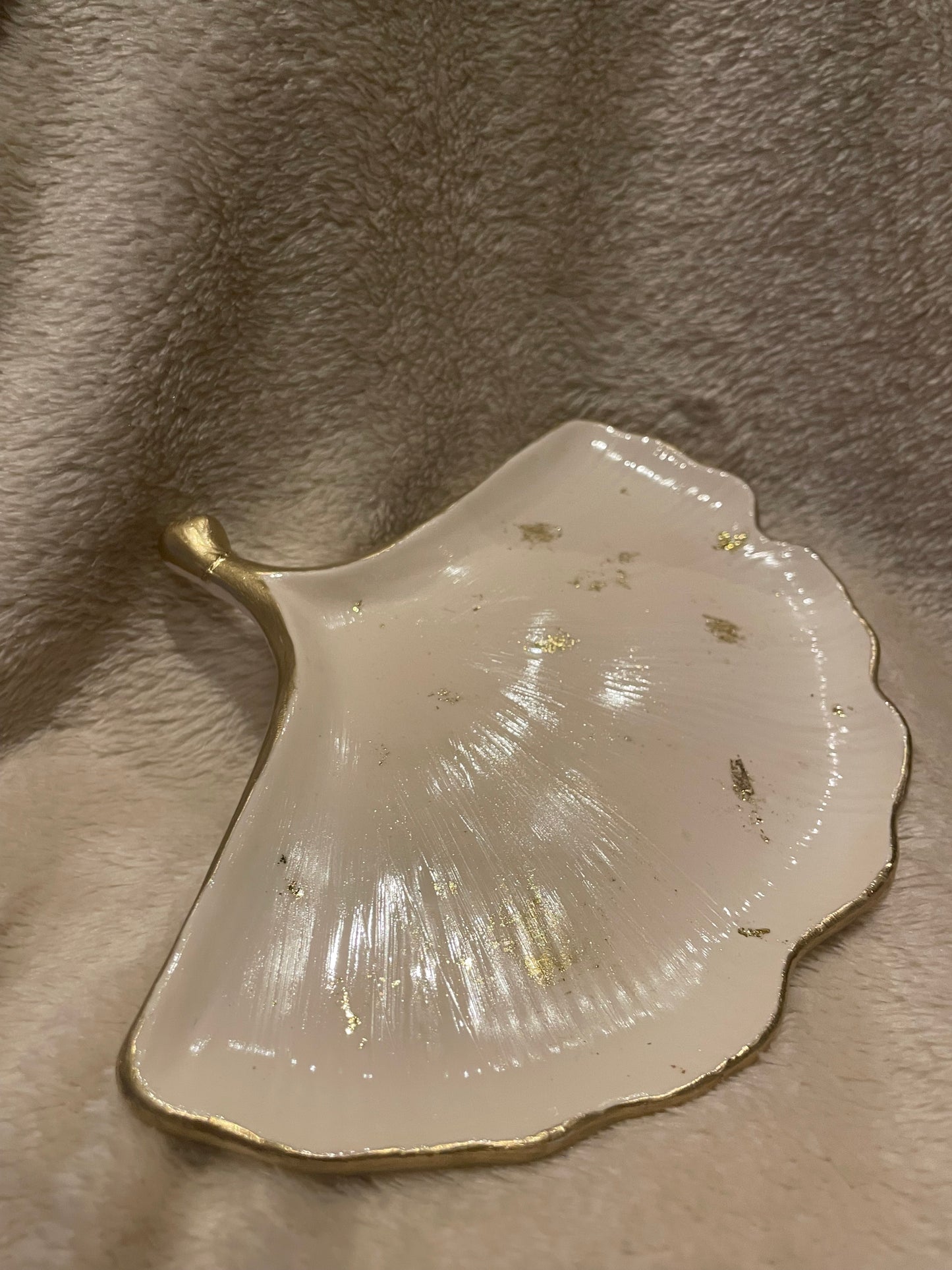 Golden Leaf bowl - jewelry bowl