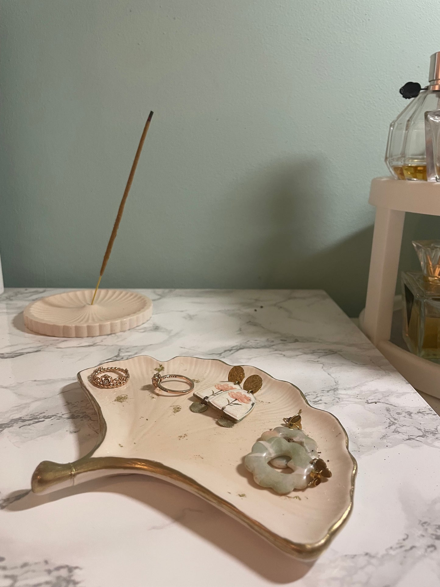 Golden Leaf bowl - jewelry bowl