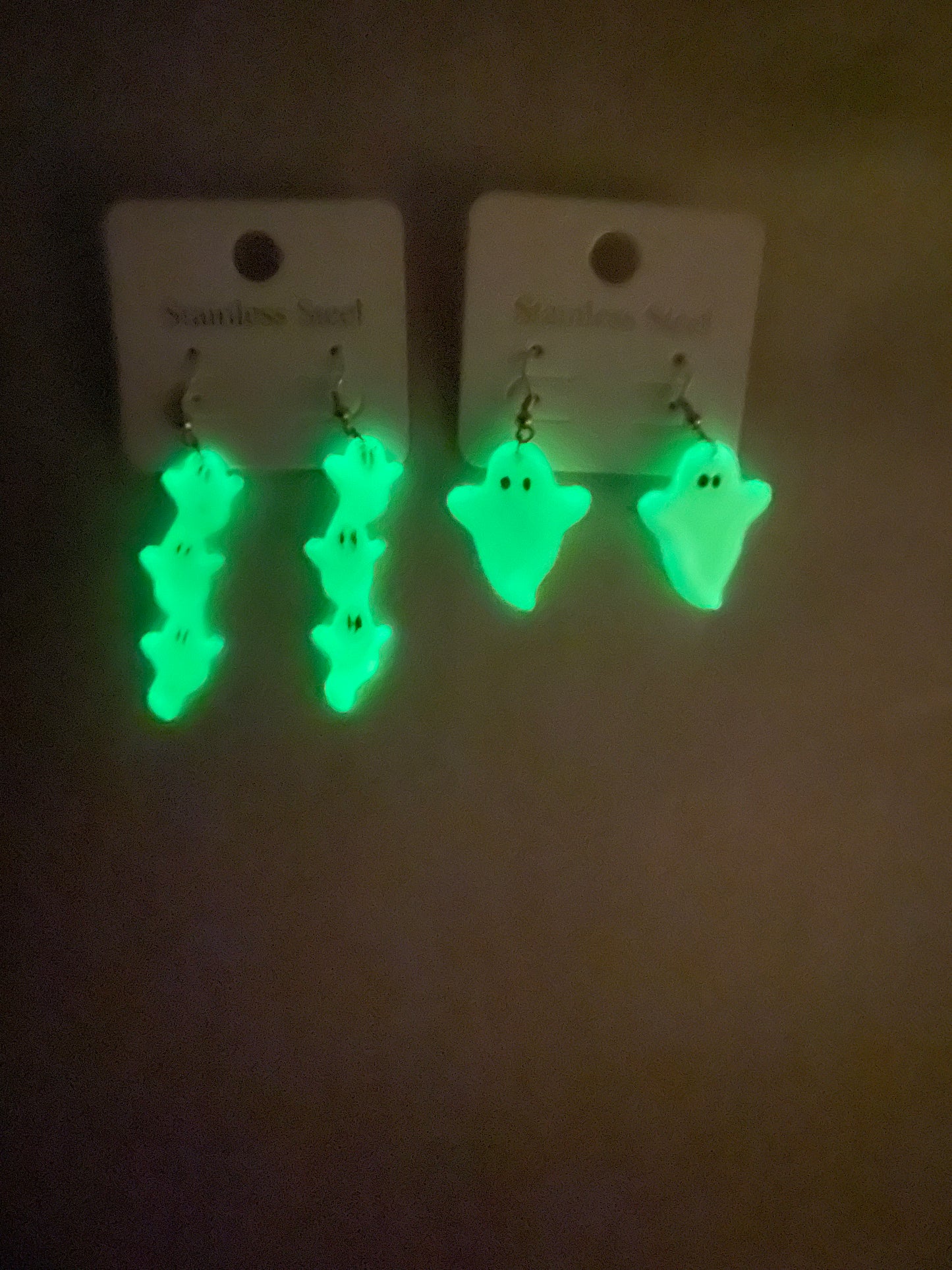 Spooky ghost Glow in the dark oorbellen