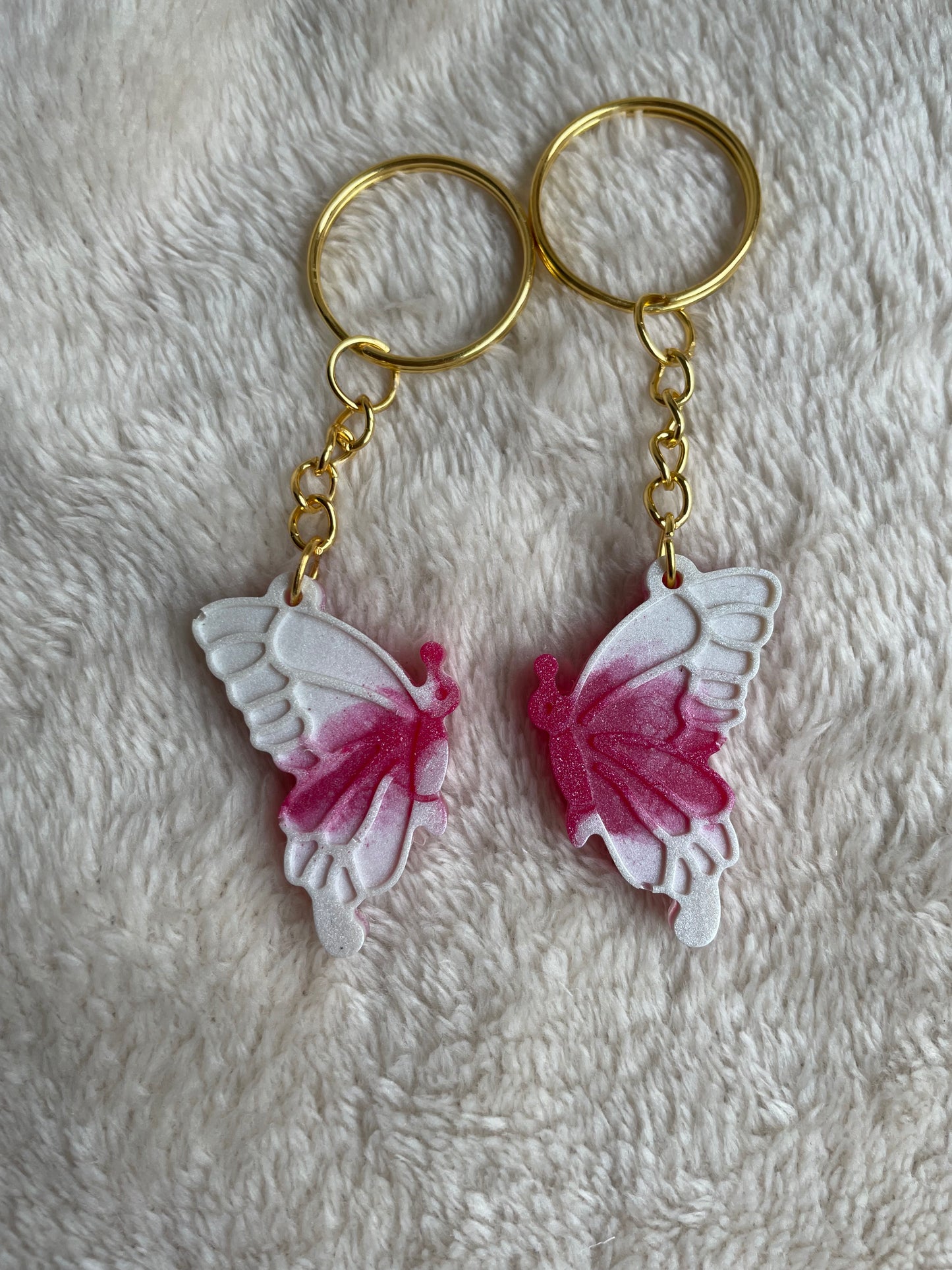 Vlinder vriendschapssleutelhanger set