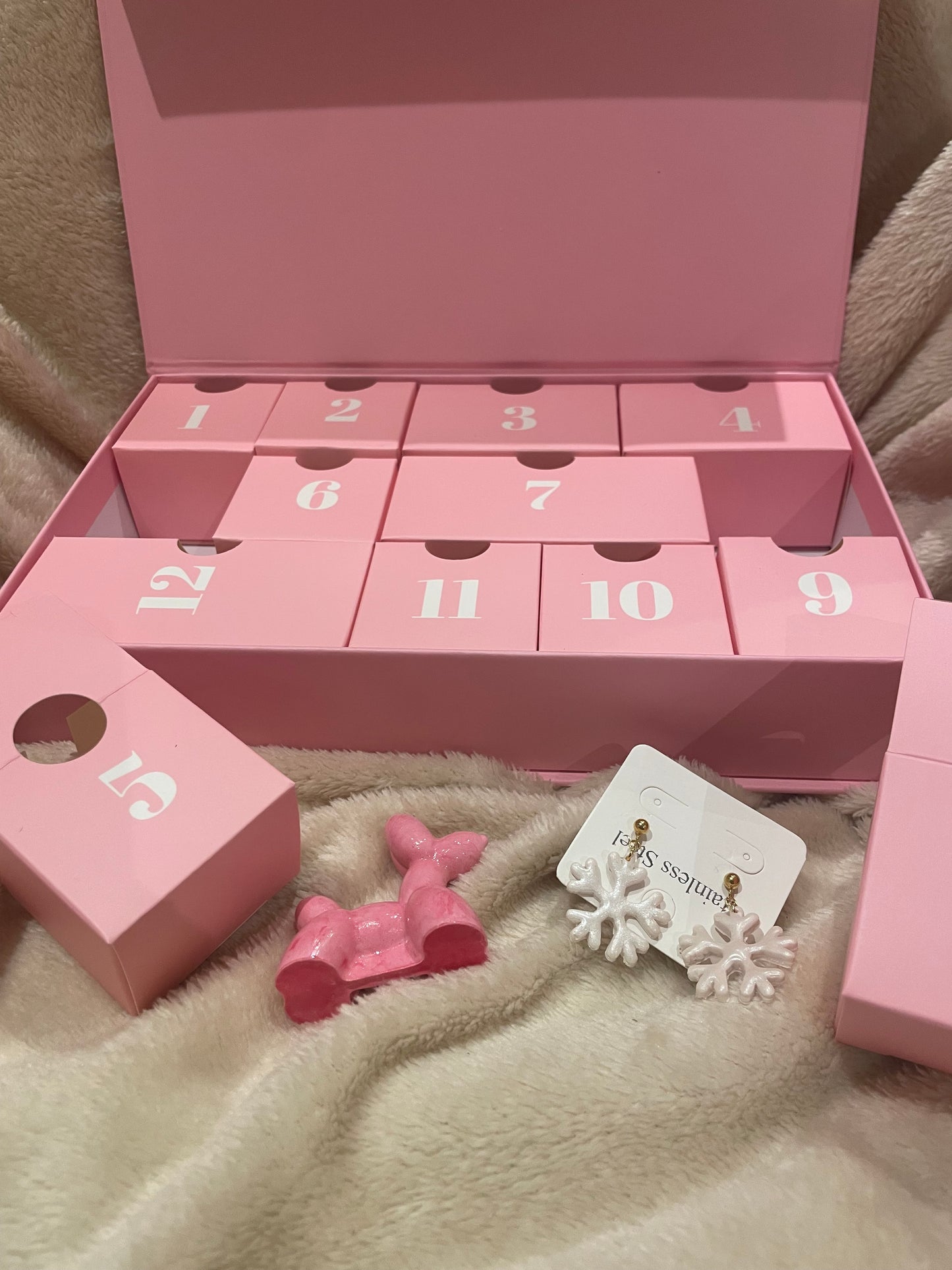 Handgemaakte Luxe 12-Days Box / Mini Holiday Giftbox – 12 dagen vol sieraden & woondecor