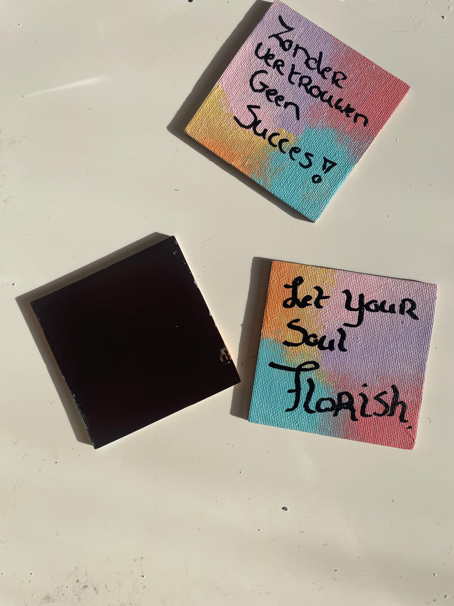 Magneetje beschilderd met quote