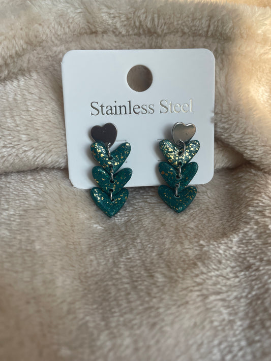 Sweet Sparkle Hearts Earrings