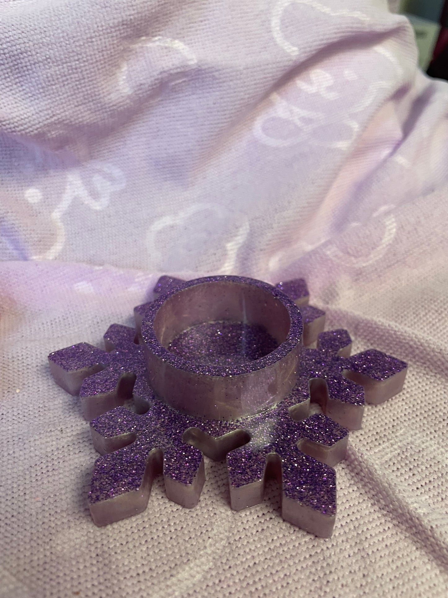 Waxinelichthouder IJskristal