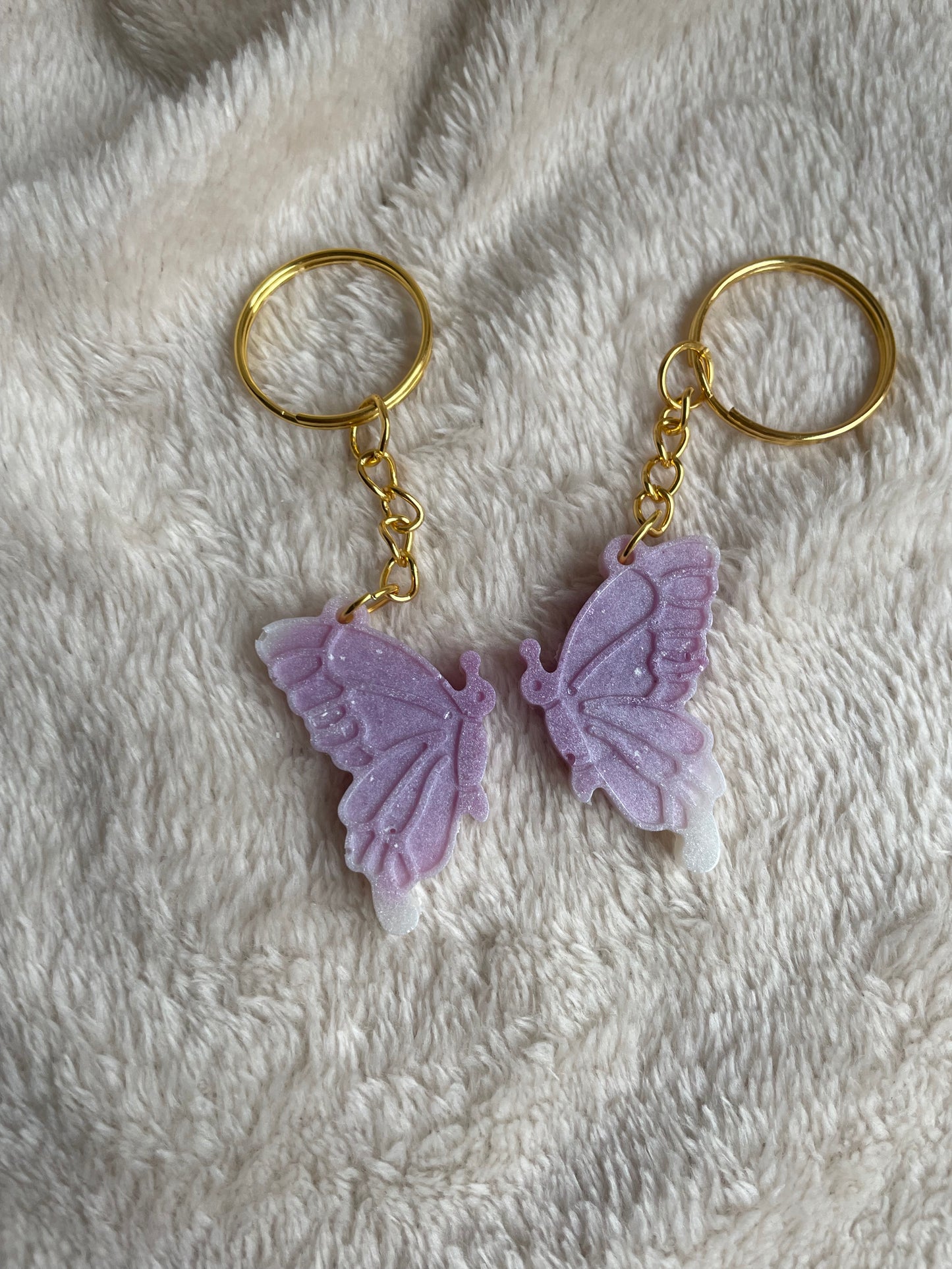 Vlinder vriendschapssleutelhanger set