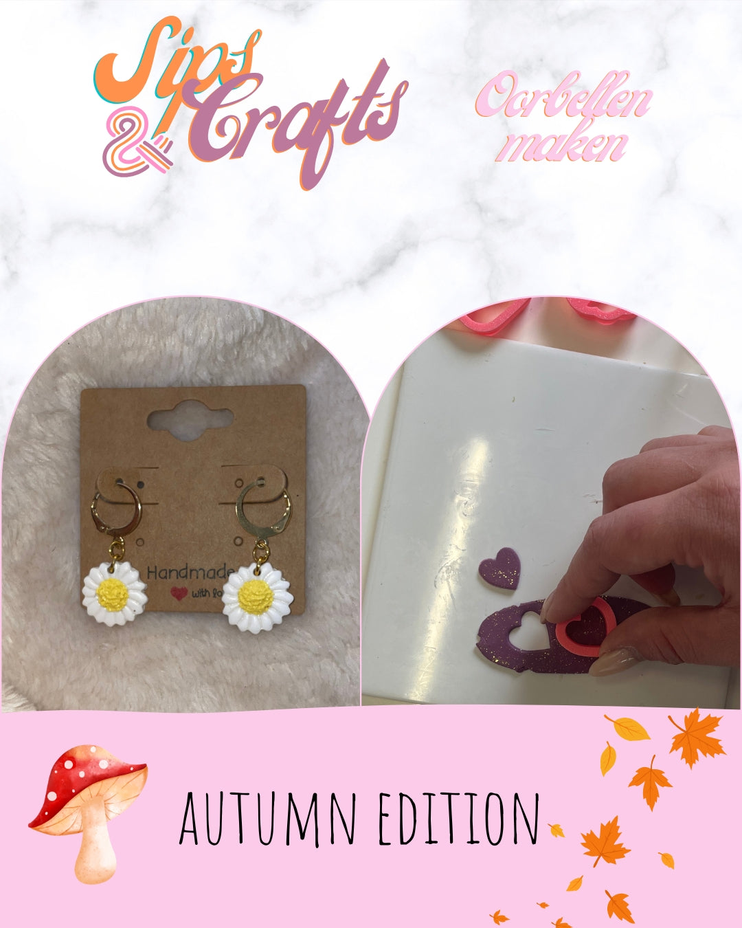 Sips & Crafts Sparkling earrings🌸