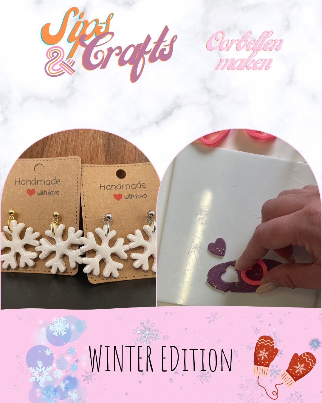 Sips &amp; Crafts Sparkling earrings🌸