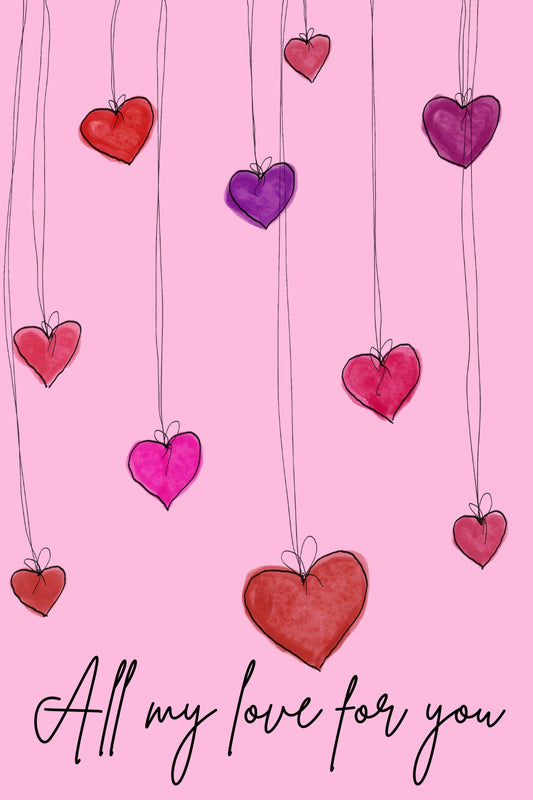 Valentine's Day Greeting Card - Hearts of Love